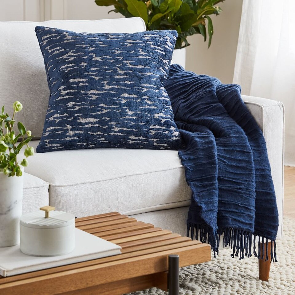 Distressed Cut Velvet Pillow Cover West Elm Australia